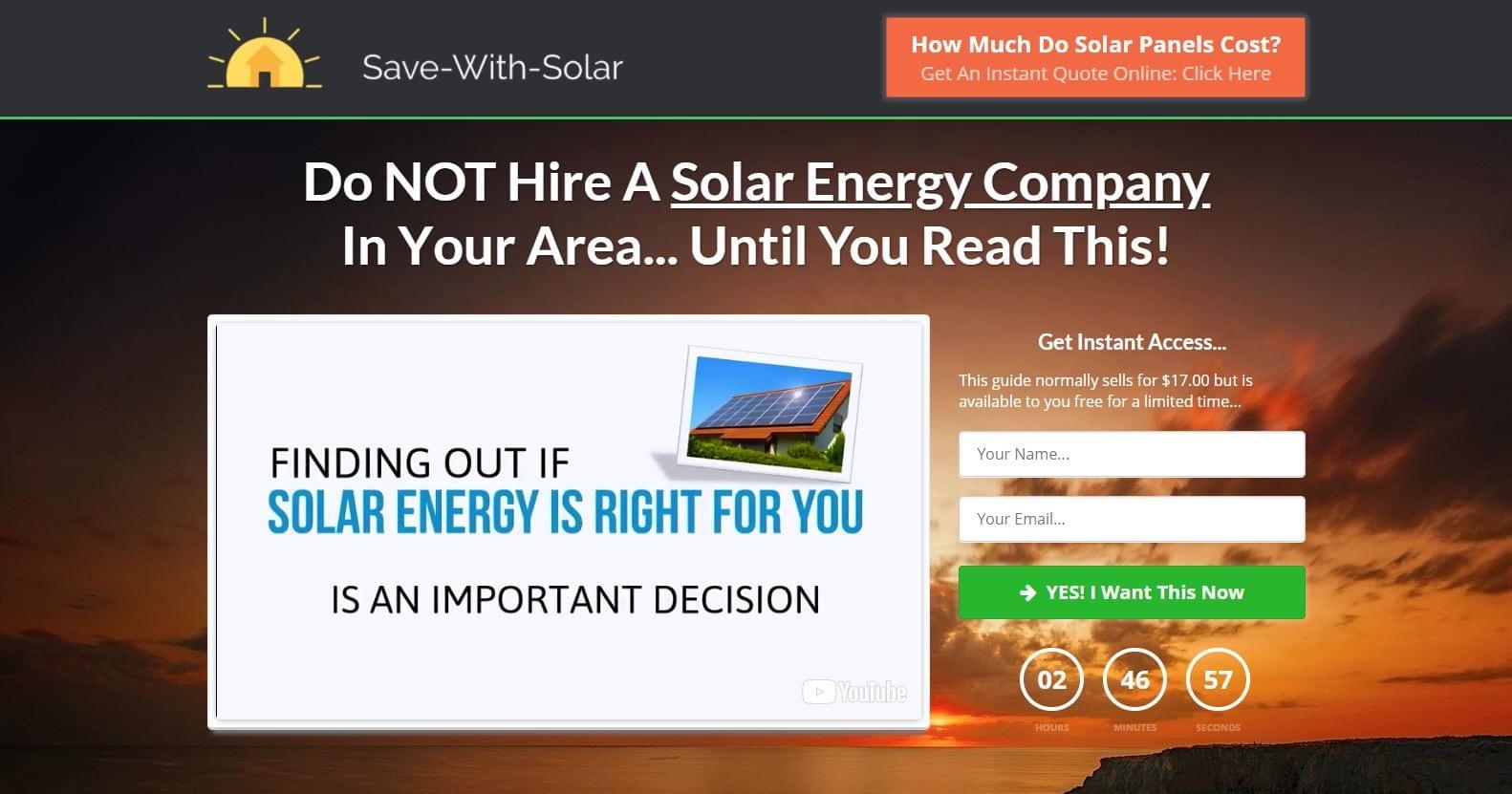 Save With Solar - Solar Laads
